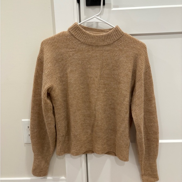 Quince Women's Camel Cowl Neck Sweater - Picture 2 of 7